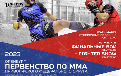 В Оренбурге пройдет Первенство ПФО по ММА 2023